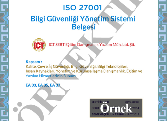 Bilgi Güvenliği Yönetim Belgesi